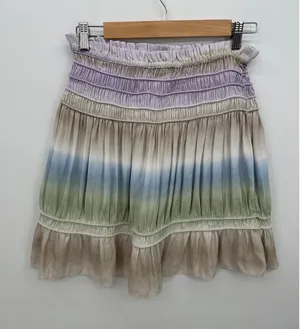 Anthropologie‎ Current Air XS Ombre Smocked Mini Skirt Boho Flowy 2050126-1 thumbnail 1