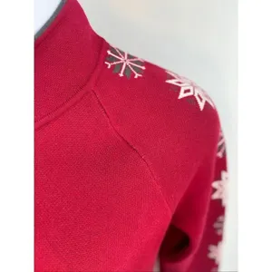 Eddie Bauer Sport Snowflake Full Zip Sweater Jacket XL Red thumbnail 14