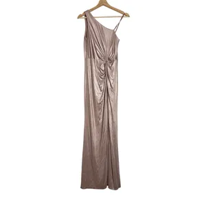 Adrianna‎ Papell Pink Metallic Slit Evening Gown thumbnail 3