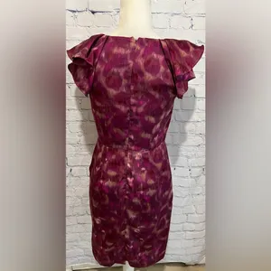 Ann Taylor Loft Purple Dress Size 4 thumbnail 5