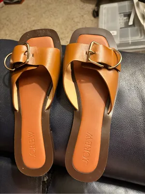 J. Crew Callie Buckle Sandals in Cedar Brown Leather Size 8 thumbnail 5