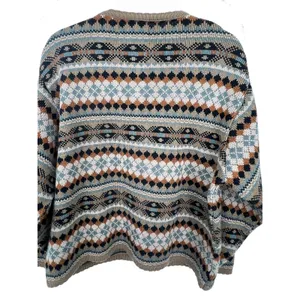 Tally-Ho Vintage L Aztec print cardigan wool blend Cardigan Knit 70's Womens thumbnail 9