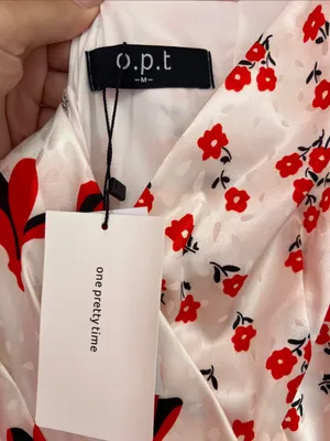 o.p.t Floral One Shoulder Wrap Midi Maxi Dress Red White Romantic Wedding Guest thumbnail 4