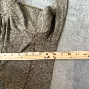 Lululemon Rush Hour 1/2 Zip Heathered Military Green Pullover Size 8‎ Active thumbnail 11