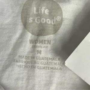 Life is Good Women's Peace and Love Logo Short Sleeve White Graphic Tee Sz M thumbnail 5