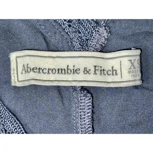 NEW Abercrombie & Fitch Navy Blue Lace V-Neck Peplum Babydoll Blouse Top Size XS thumbnail 4