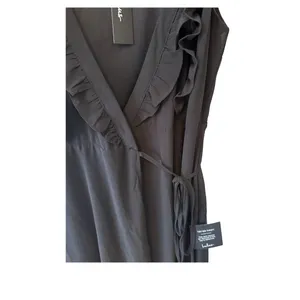 NWT Lulus Major‎ Elegance Black Sleeveless Ruffled Wrap Maxi Dress SZ SMALL thumbnail 9