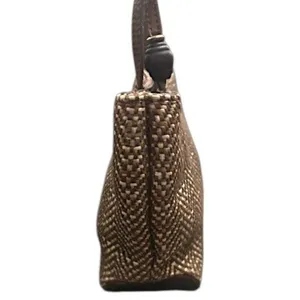 Liz Claiborne Woven‎ Small Crossbody Bag Brown Tan Olefin Cotton Blend Purse thumbnail 7