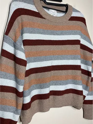 Pink Republic 70s Vibe Slouch Cozy Knit Cabincore Indie Sz L thumbnail 5