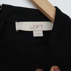 LOFT Dress Women 14 Sheath Black Keyhole Sleeveless Stretch Excellent thumbnail 2