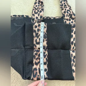 Victoria’s Secret mesh shopper with leopard accent cheetah handles thumbnail 8