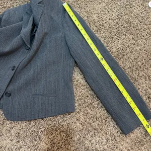 Ralph Lauren LRL Wool Blend 3 Button Blazer‎ Jacket Women's Sz 14 Gray Academia thumbnail 9