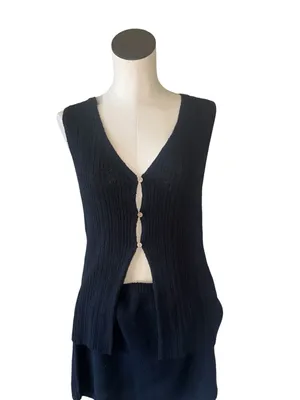 NWOT FREE PEOPLE Rhea Sweater 2 PCS Set -black Top Skirt Small thumbnail 9