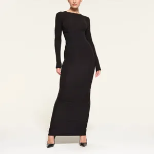 SKIMS Fits Everybody Corset Long Sleeve Dress in Onyx Large Sold Out NWT thumbnail 3