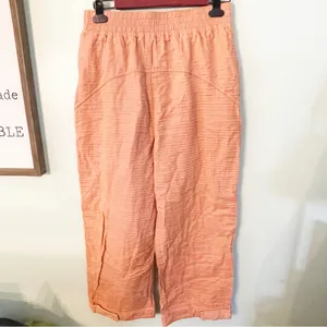 Free People Movement Size Small Peach Gauze Elastic Waist‎ Wide Leg Pants thumbnail 5