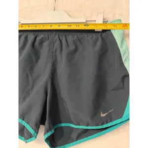 Nike Dri-FIT Running Shorts Womens Grey‎ Teal Mint Green Athletic Training 3in thumbnail 3