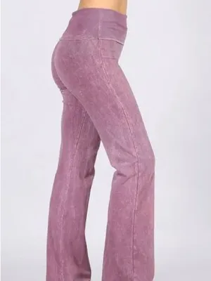 Chatoyant High-Rise Flare Pants – Dusty Rose/Purple L thumbnail 2