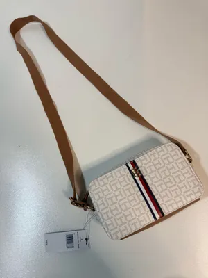 Tommy Hilfiger White Monogram Crossbody with Tricolor Stripe thumbnail 2