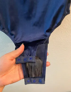 Princess Polly Navy Blue Body Suit thumbnail 3