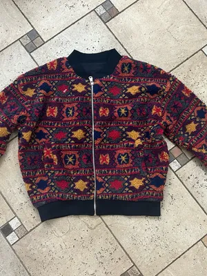 NWT Cozy Multicolor Floral women loose fit warm Jacket size M thumbnail 5