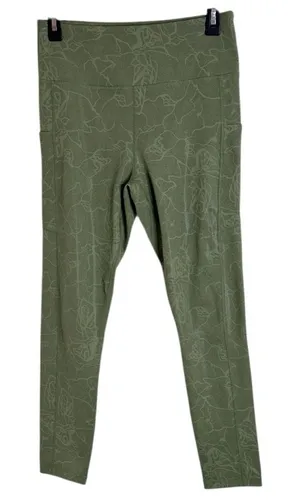 Zyia Active Light n Tight Olive Maze Green High Waist Crop Leggings size 8-10 thumbnail 1