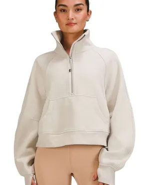 Lululemon Scuba Oversized Funnel Neck Sweatshirt Natural Ivory Size M/L Fleece thumbnail 1