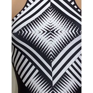 PilyQ New. Black and white beaded swimsuit. Small. thumbnail 9