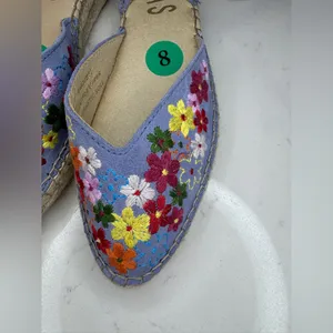Fabiolas Blue Floral Lace-Up Espadrilles thumbnail 3