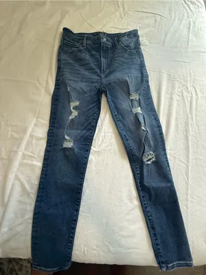 Abercrombie & Fitch Simone High Rise Super Skinny Distressed Jean thumbnail 2