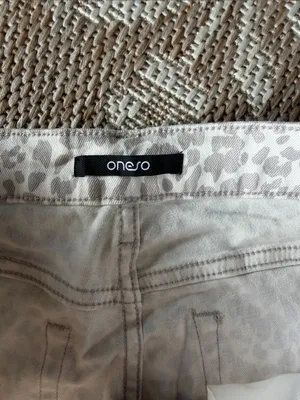 Womens Gray Leopard Print Chinos - Casual Straight Fit thumbnail 2
