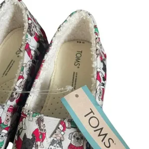 Toms‎ Christmas Dogs Sweaters 6.5 Shoes - Shearling Lined Holiday thumbnail 4