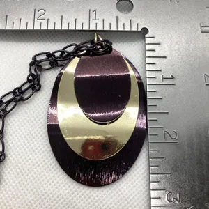 Vintage 1990s Bill Blass Copper Chain Necklace Pendant Adjustable 17'' - 20''‎ thumbnail 8