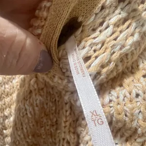 Free People Women's XL Standard V-Neck Pullover Sweater Multicolor Casual Knit thumbnail 2