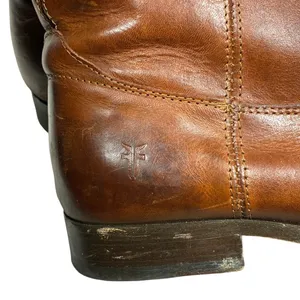 Frye Melissa Button Solid Riding Boots Brown Leather Extended Calf Size 8.5 B thumbnail 9