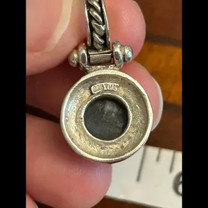 925 Sterling Silver Pendant black cute lot f97 thumbnail 4