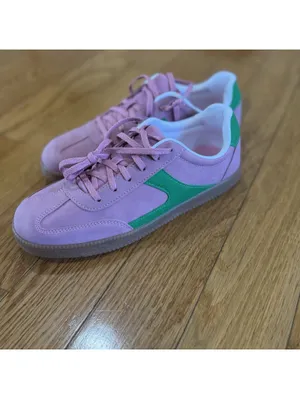 Size US 9 Women’s No Boundaries Women's Lace Up Sport Sneakers Pink Green thumbnail 4