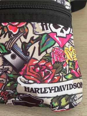 Harley-Davidson® X-Body Tattoo Art Crossbody Bag Sling Purse Skulls Flowers thumbnail 4