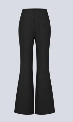 Flex High Waisted Back Side Pocket Slight Flare Work Pants thumbnail 2