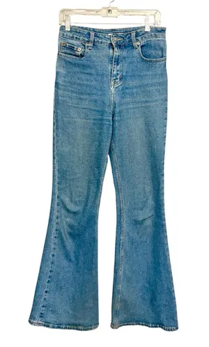 MOTEL ROCKS High-Rise Flare Blue Jeans thumbnail 1