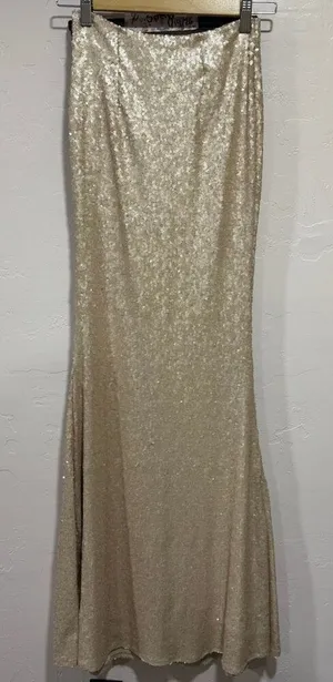 Lulus Rose Gold Sequins Mermaid Skirt XS thumbnail 1