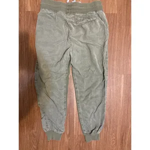 Aerie Olive Green Utility Joggers Ribbed‎ Waistband Drawstring Pants Small thumbnail 6