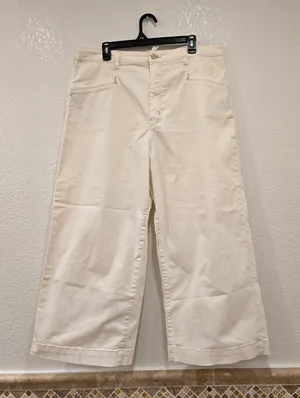 We The Free Wide Leg Crop Pants Cream Size 35 thumbnail 1