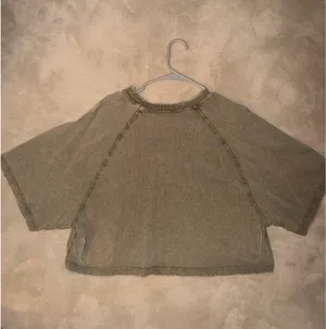 Zara Crop Top Army Green M thumbnail 2