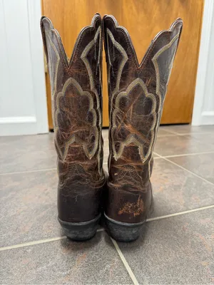 Ariat Heritage Western R Toe Cowboy Cowgirl Embroidered Boots Brown 6.5 10010266 thumbnail 4