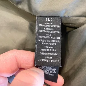 Lucky Brand Women's Quilted Army Green Insulated Winter Jacket - Large thumbnail 9