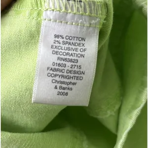 Christopher & Banks Skirt Size 6 Dopamine Lime Green A-line Midi Stretch Denim thumbnail 6