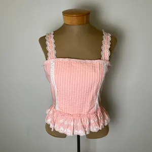 LoveShackFancy Skipper Bustier Top thumbnail 3