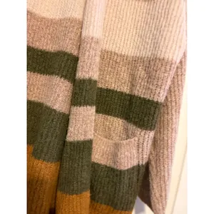 Altar'd State Striped Open Front‎ Cardigan Sweater Womens S M Cozy Knit Pockets thumbnail 5