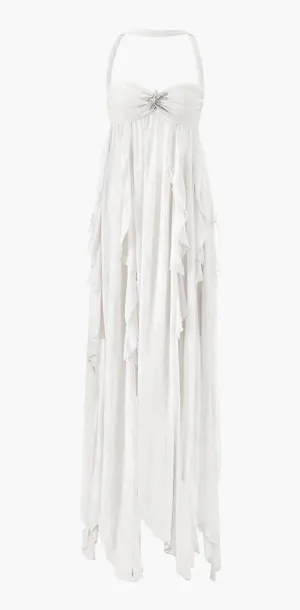 Wavy maternity dress White Size XL thumbnail 3