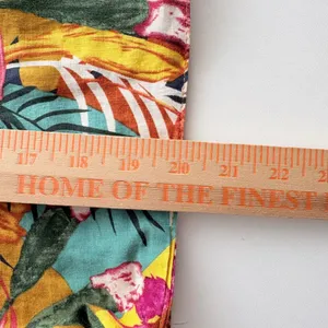 Panama Jack Tropical Floral Linen Blend Tie Front Button Down Shirt Women Medium thumbnail 9
